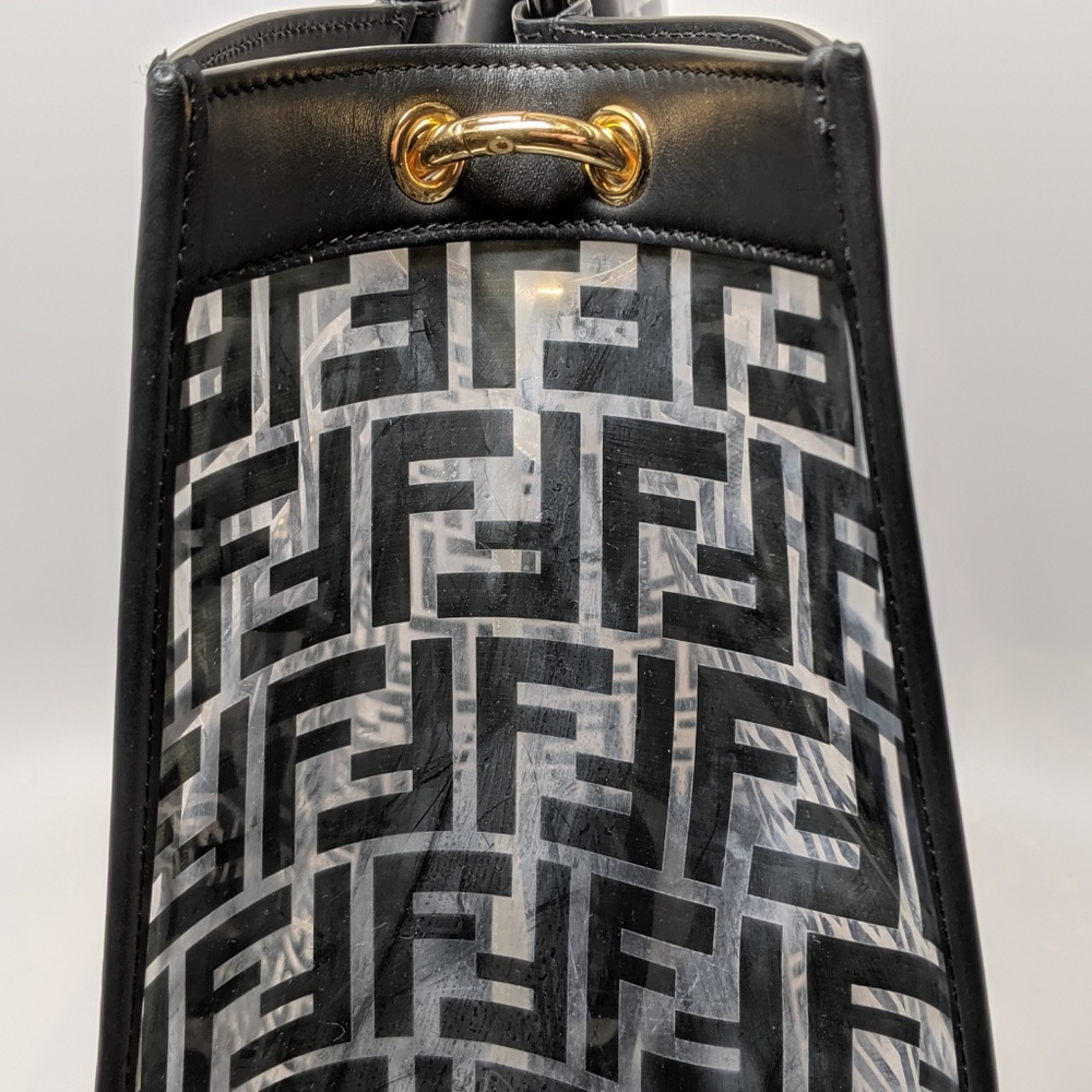SOLD Fendi Large Black Zucca Shopping Tote - Picture 8 of 8